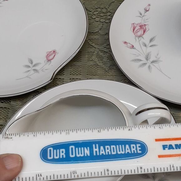 Snack set 7-pc , Regina Rose by Royal Cameo & Sterling Rose pitcher - Picture 10 of 14